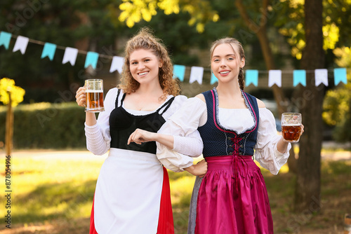 Octoberfest waitresses with...