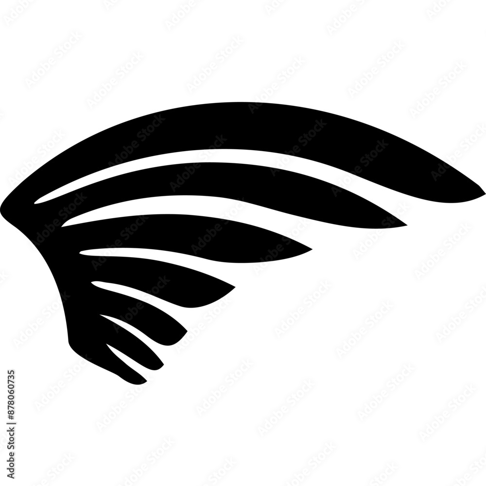 Obraz premium Back Wings Icons. Eagle Wings. Vector Illustration
