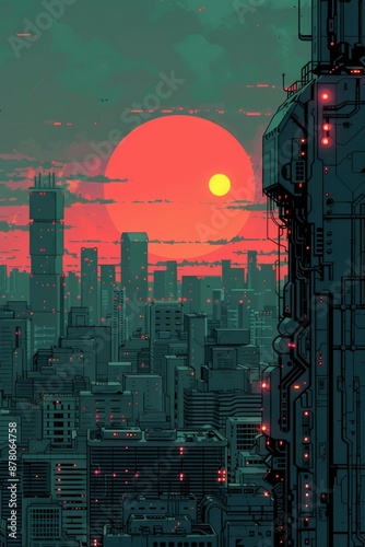 Wallpaper Mural  Minimalist vector, festival parade, style of circuit boards, muted, bright colors, gray Torontodigital.ca