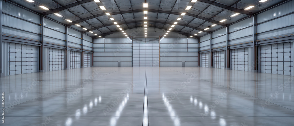 Empty warehouse storage hall Empty warehouse storage hall
