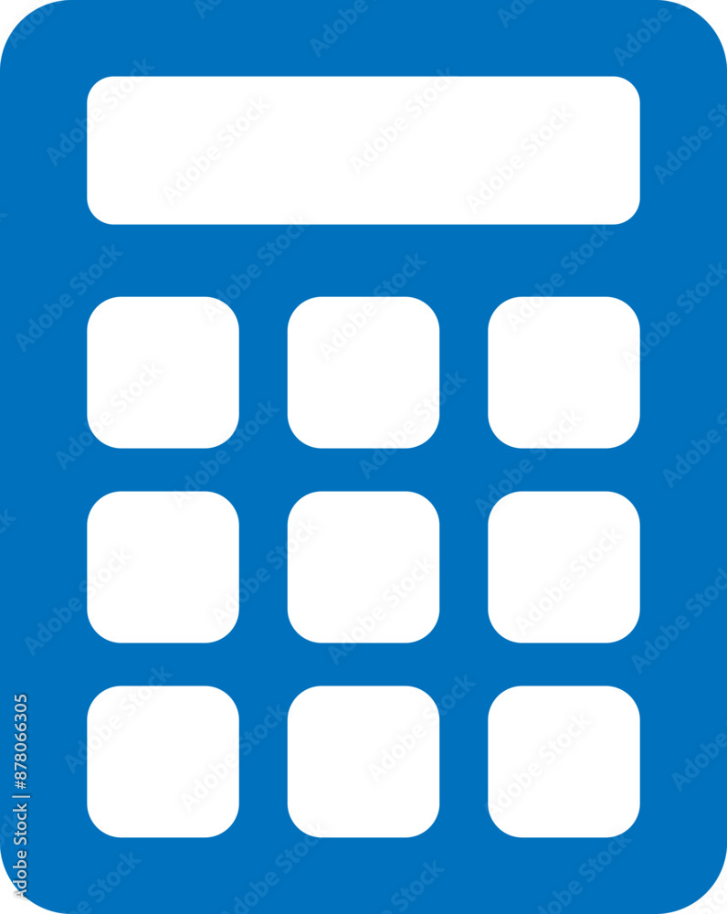 Flat illustration of calculator icon or symbol. Flat illustration of calculator icon or symbol.