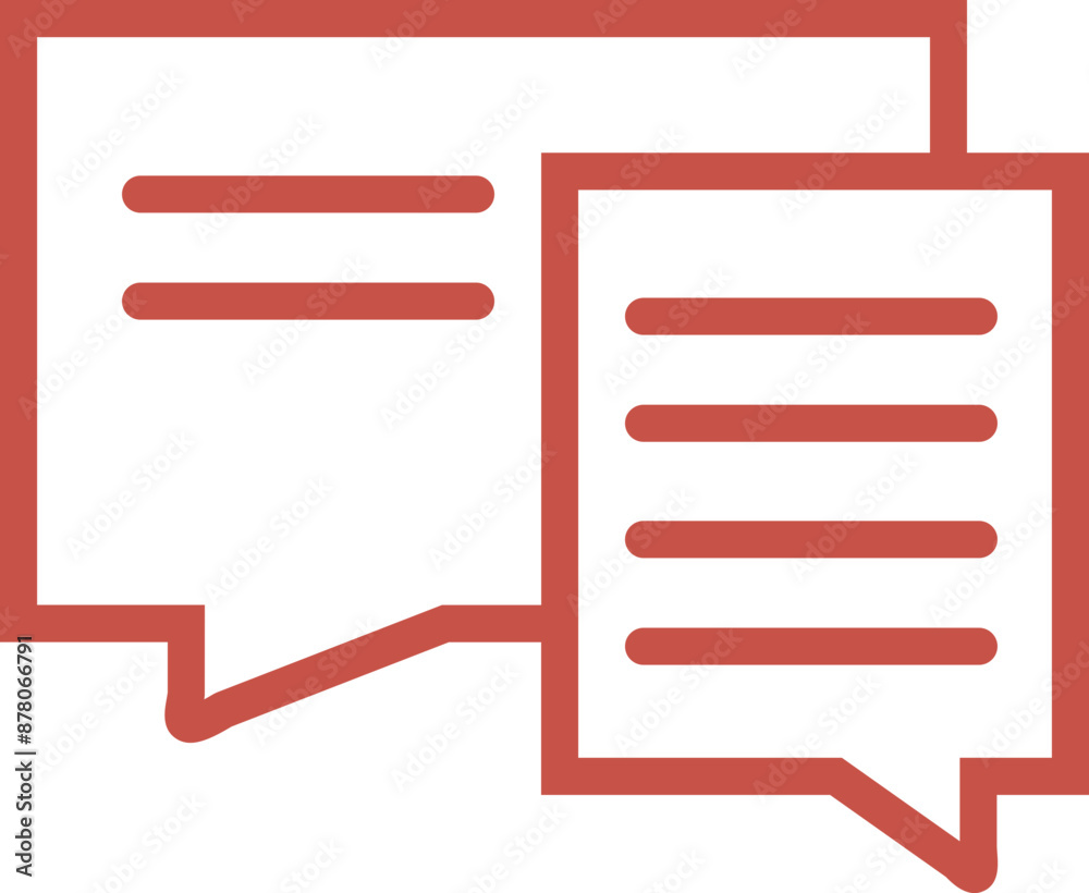 Speech Bubbles or Comments icon in orange line art. Speech Bubbles or Comments icon in orange line art.