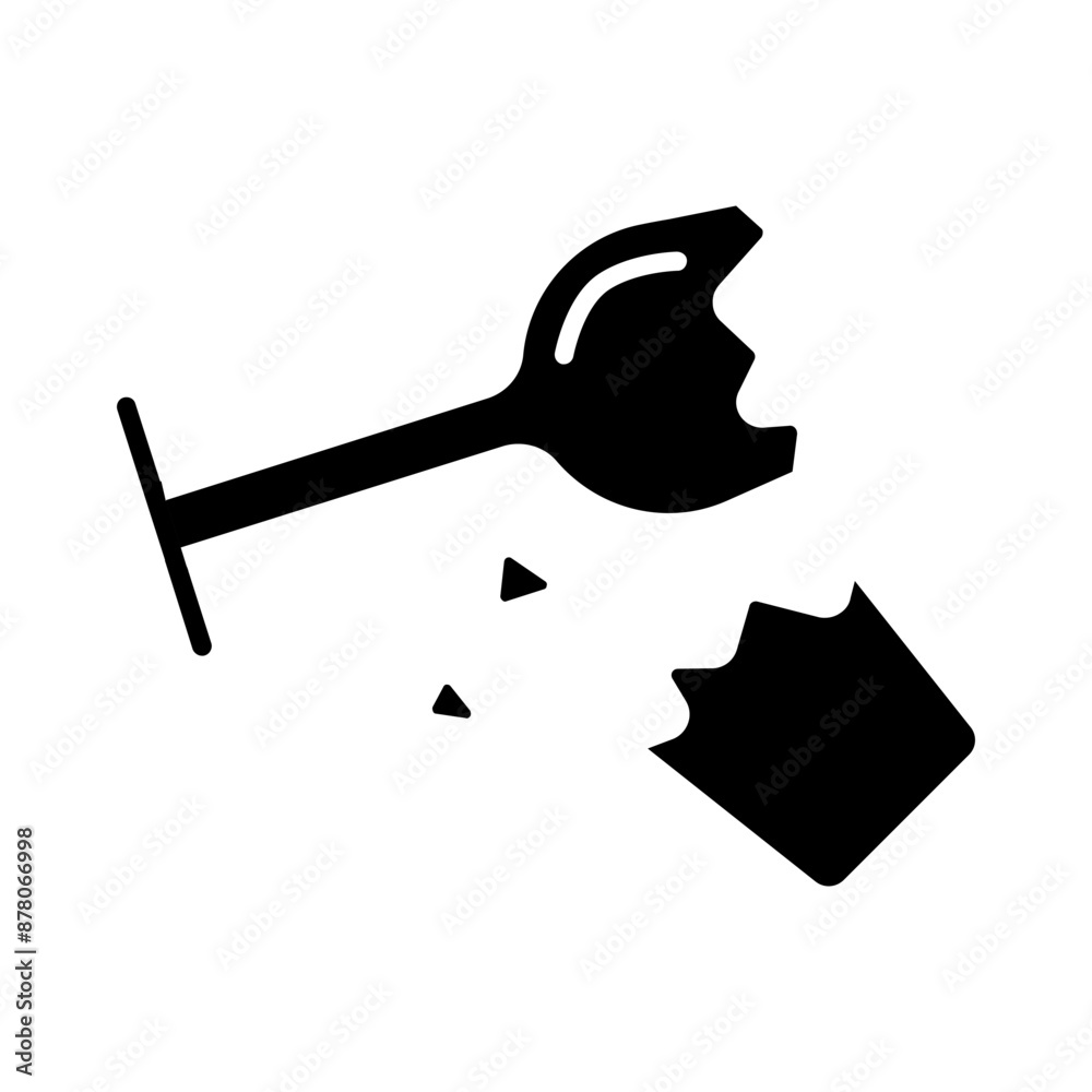 Broken glass line icon. Shattered, sharp fragments, broken pieces, accident, damage, safety hazard, broken object, glass shards, broken glassware, fragility Broken glass line icon. Shattered, sharp fragments, broken pieces, accident, damage, safety hazard, broken object, glass shards, broken glassware, fragility
