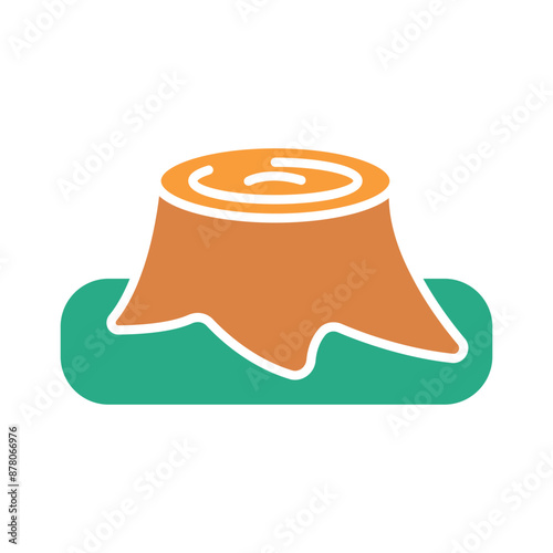 Tree stump line icon. Deforestation, logging, environmental issue, cut tree, forest destruction, wood, nature impact, ecology, tree stump, environmental, deforestation, logging, forest, nature