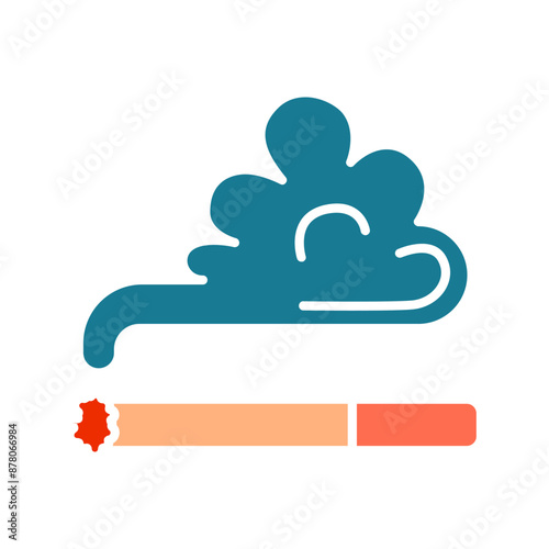 Smoking cigarette line icon. Tobacco, health hazard, smoking addiction, nicotine, smoke, lung disease, cigarette, pollution, unhealthy habit, smoking, cigarette, line, icon, tobacco
