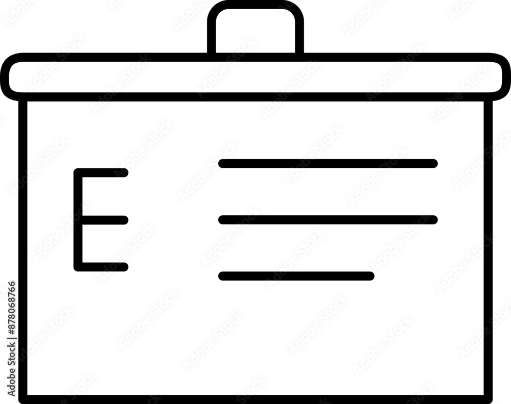 Reception desk or Counter icon in black line art. Reception desk or Counter icon in black line art.
