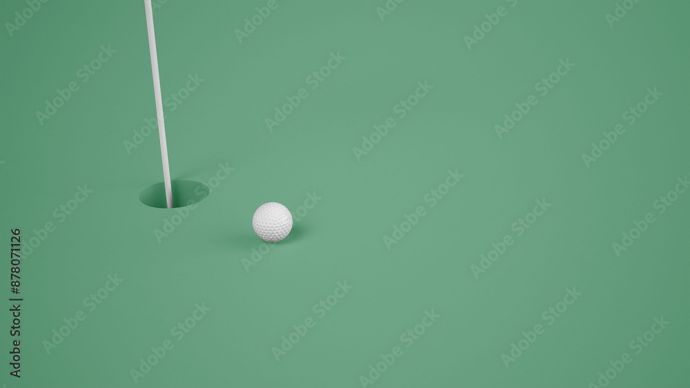 Hole and golf ball Hole and golf ball