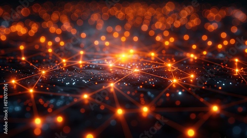 Connections: A network of interconnected glowing lines, depicting the idea of digital or social connectivity.