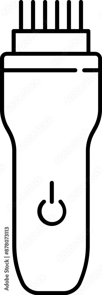 Black Line Art Electric Razor icon in Flat Style. Black Line Art Electric Razor icon in Flat Style.