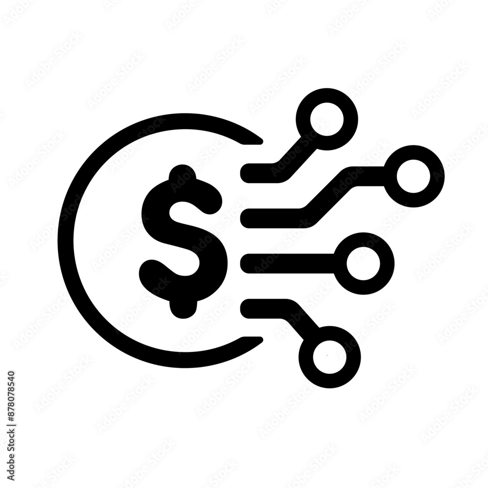 E-money ( electronic money, digital payment ) vector icon illustration E-money ( electronic money, digital payment ) vector icon illustration