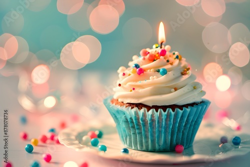 cupcake with candle