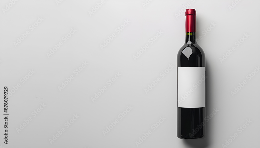 Bottle of tasty red wine on white background, space for text Bottle of tasty red wine on white background, space for text