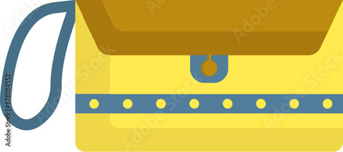 Female Wallet Icon in Flat Style.