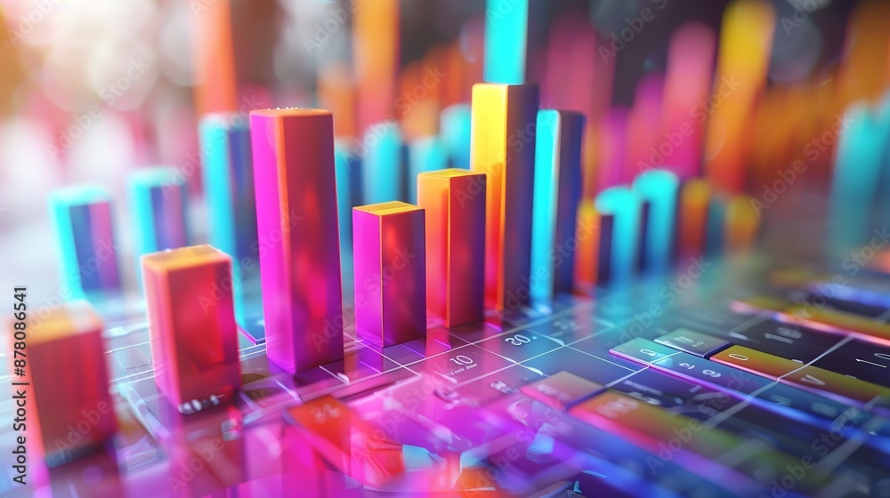 **Modern bar graph of stock values on an immaculate white background, high detail 32k, full ultra HD, high resolution **Modern bar graph of stock values on an immaculate white background, high detail 32k, full ultra HD, high resolution