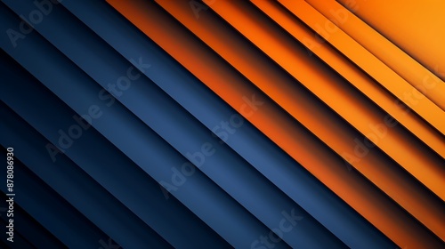 Abstract geometric background of blue and orange colors.