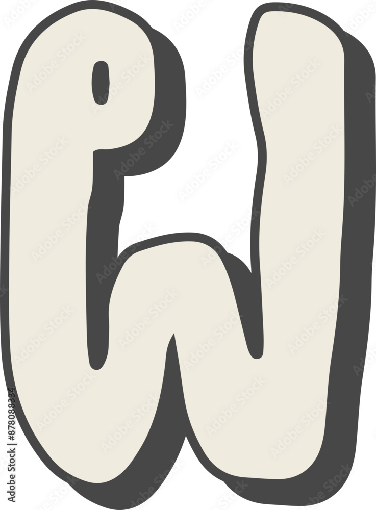 Bold Cute Thai Alphabet Doodle Bold Cute Thai Alphabet Doodle