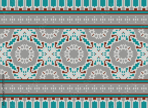 Ikat paisley. Geometric ethnic pattern oriental African American Pakistan,Asia,Aztec motif textile and bohemian.design for background, wallpaper