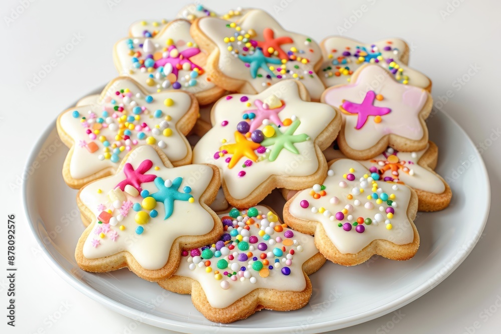 Shimmering Dragees Decorated Sugar Cookies Shimmering Dragees Decorated Sugar Cookies