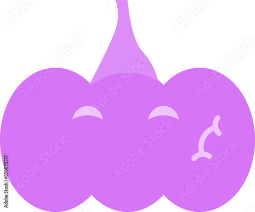 Purple Spell Book Icon in Flat Style.