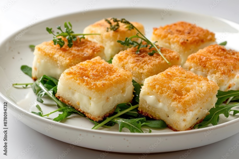 Swiss Gruyere and Emmentaler Deep-Fried Cheese Squares Swiss Gruyere and Emmentaler Deep-Fried Cheese Squares