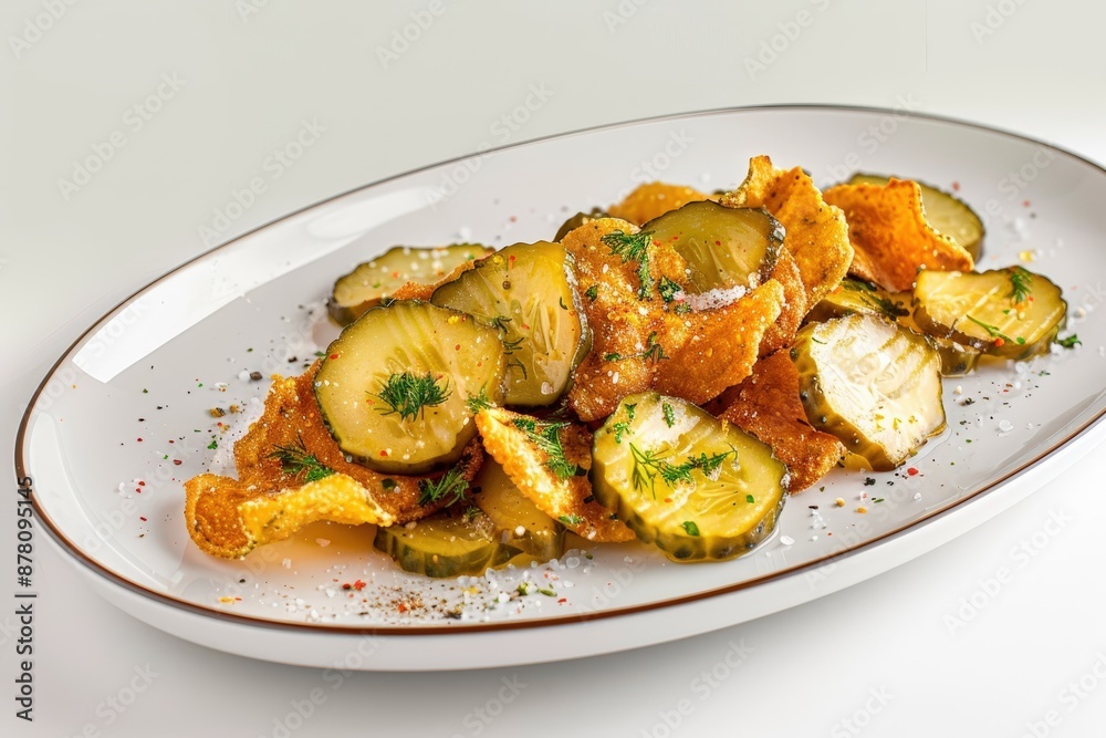 Crunchy Deep-Fried Pickle Chips with Tangy Mayonnaise Crunchy Deep-Fried Pickle Chips with Tangy Mayonnaise