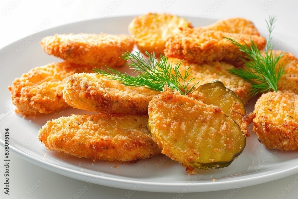 Crispy and Tangy Deep-Fried Pickles with Cornmeal Coating Crispy and Tangy Deep-Fried Pickles with Cornmeal Coating