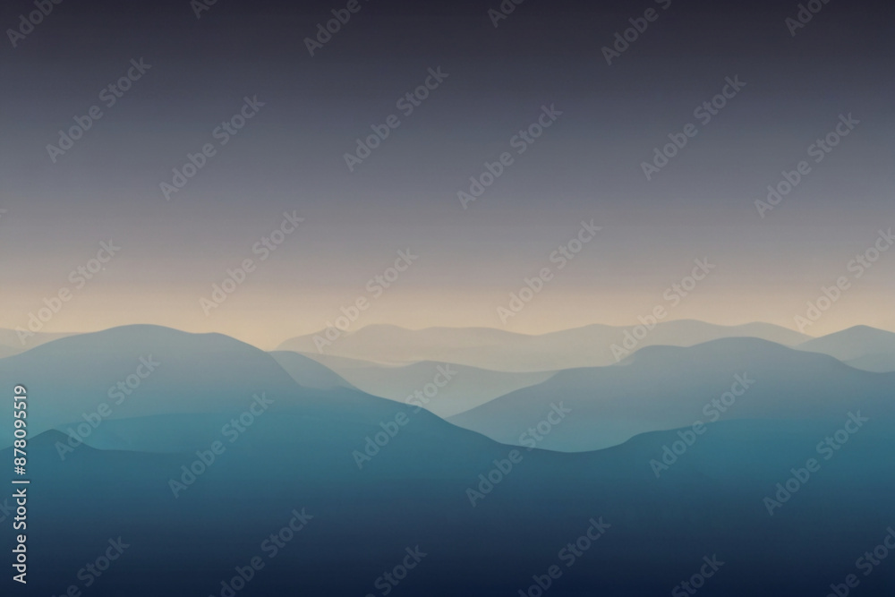 Fototapeta premium misty mountain landscape , minimalistic background,