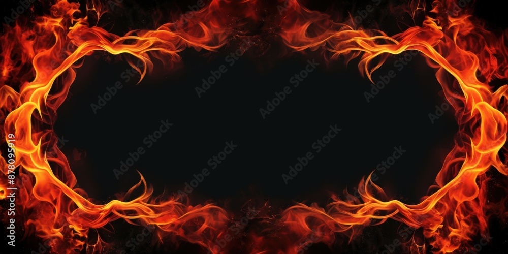 Fiery Flame Border Fiery Flame Border