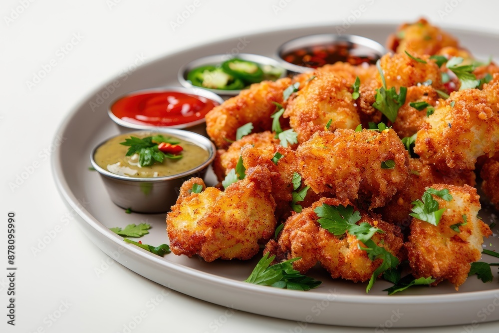 Golden Gator Nuggets with Tangy Jalapeño Cilantro Sauce Golden Gator Nuggets with Tangy Jalapeño Cilantro Sauce