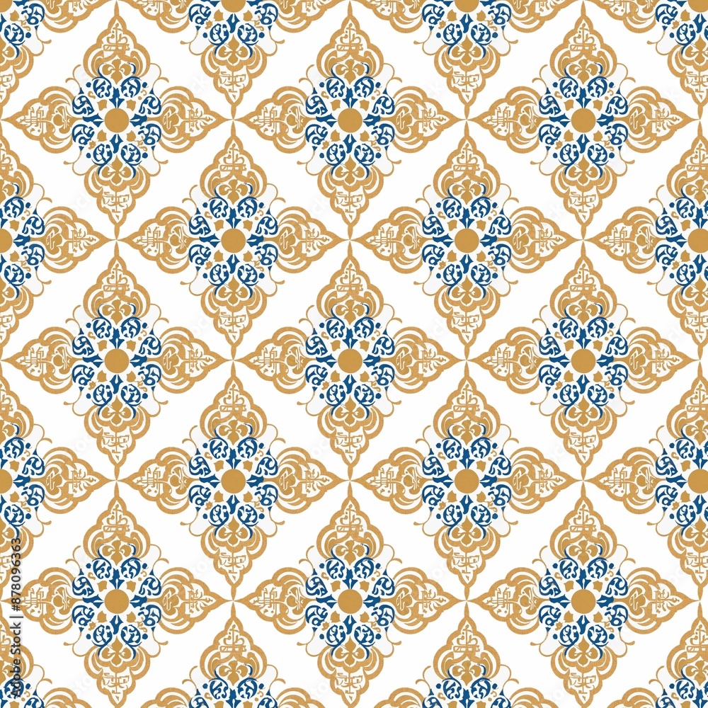 pattern with flowerstraditional thai style pattern