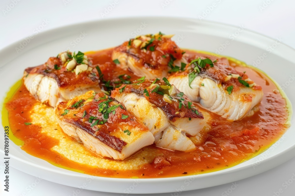 Irresistible Red Snapper Livornese Style with Polenta and Fresh Herbs Irresistible Red Snapper Livornese Style with Polenta and Fresh Herbs