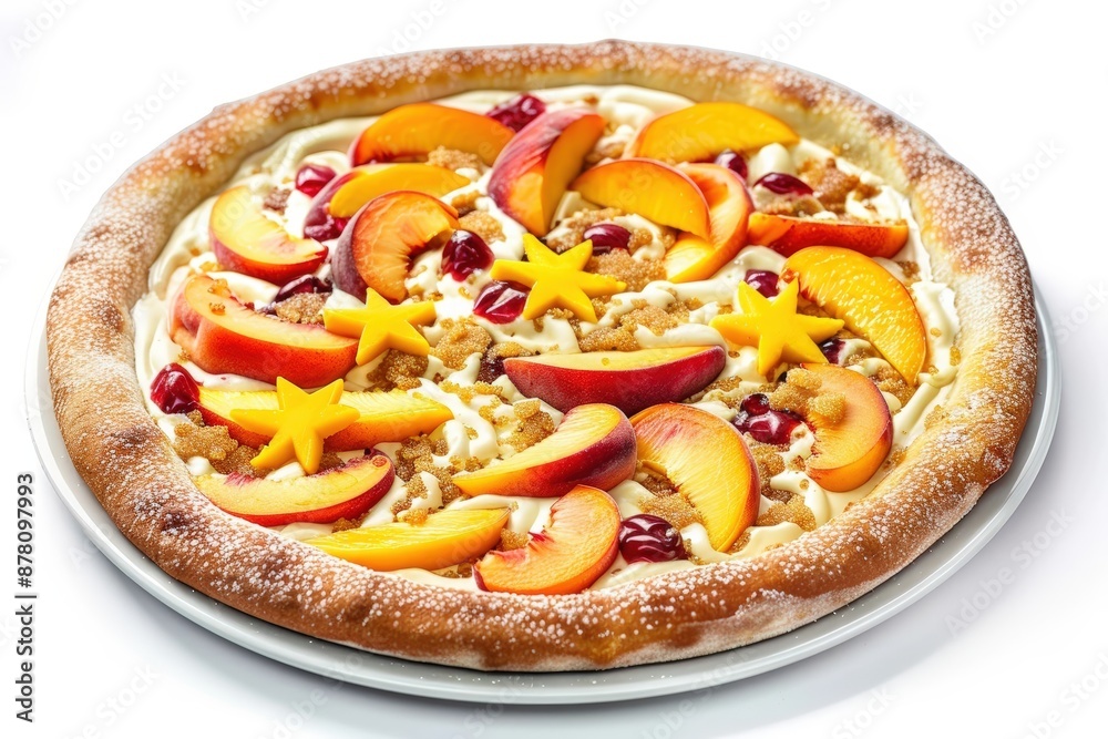 Summery Mango, Peaches, and Star Fruit Pizza Delight Summery Mango, Peaches, and Star Fruit Pizza Delight