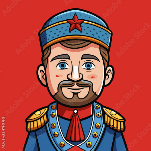 illustration of russian man