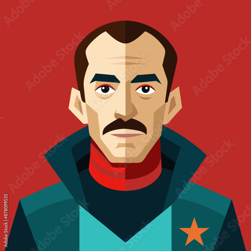 illustration of russian man