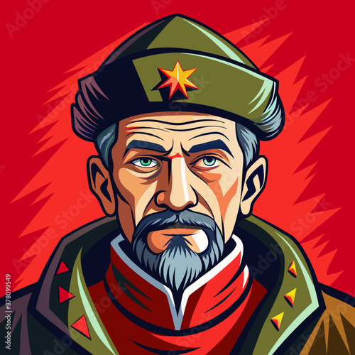 illustration of russian man