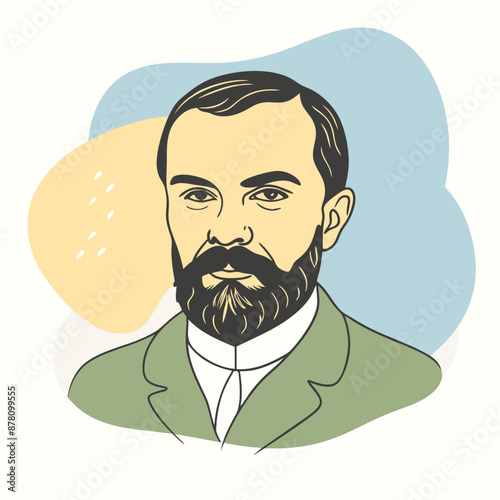 illustration of russian man