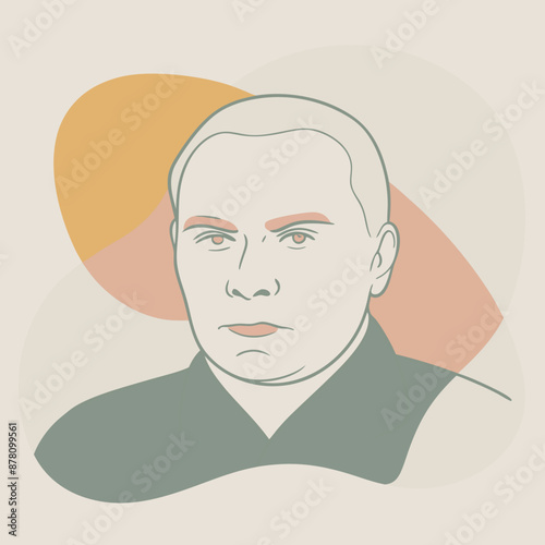 illustration of russian man