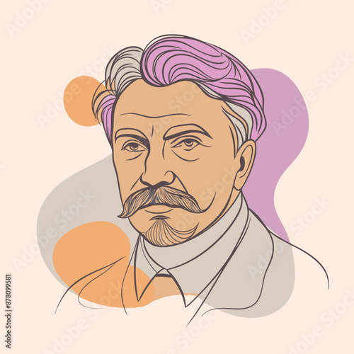 illustration of russian man