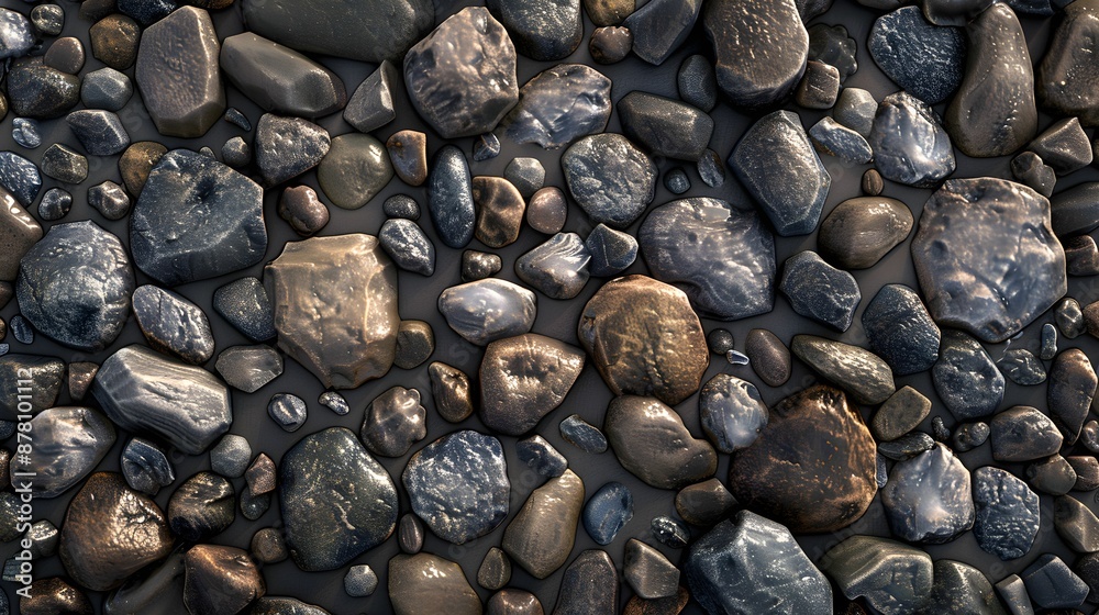 Close-Up of Colorful River Pebbles and Stones, Natural Rock Texture Background
Close-Up of Colorful River Pebbles and Stones, Natural Rock Texture Background