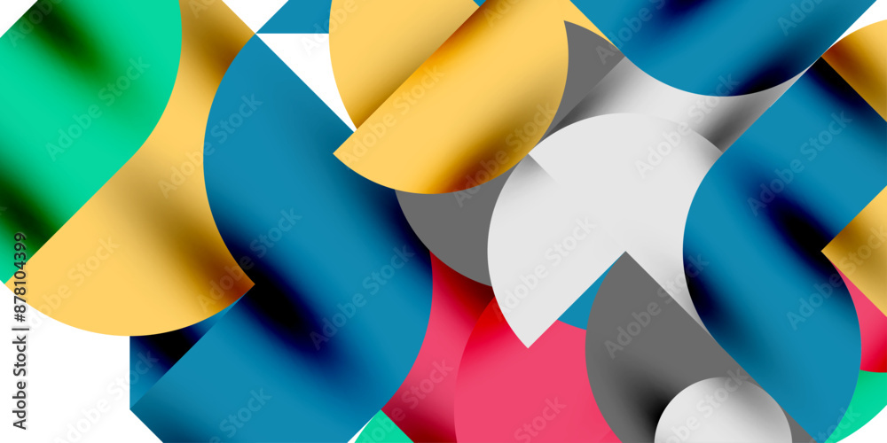 Tech minimal circular shapes geometric art. Vector modern circles Tech minimal circular shapes geometric art. Vector modern circles