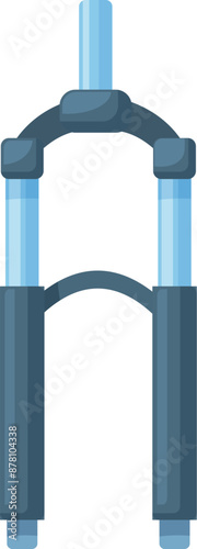 Simple illustration of a bicycle fork, an essential part of any bike's steering mechanism