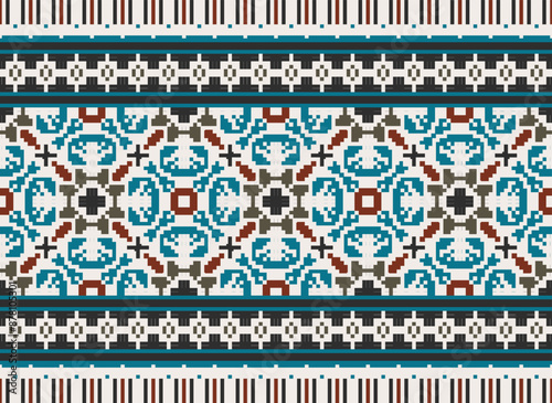 Tribal striped seamless pattern. Aztec geometric black-white background. Can be used in fabric design for clothes, accessories, decorative paper, wrapping,