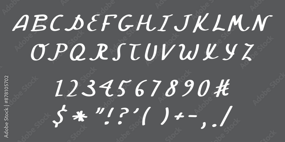 set of hand drawn letters. hand drawn Typography. Font For Kids And Games. Vector alphabet letters set, white script. Perfect for happy birthday design in minimalism style, for school set of hand drawn letters. hand drawn Typography. Font For Kids And Games. Vector alphabet letters set, white script. Perfect for happy birthday design in minimalism style, for school