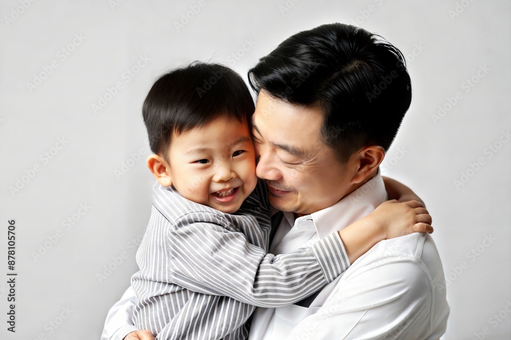 Asian Father Embracing Child, Father's Day Celebration
Asian Father Embracing Child, Father's Day Celebration