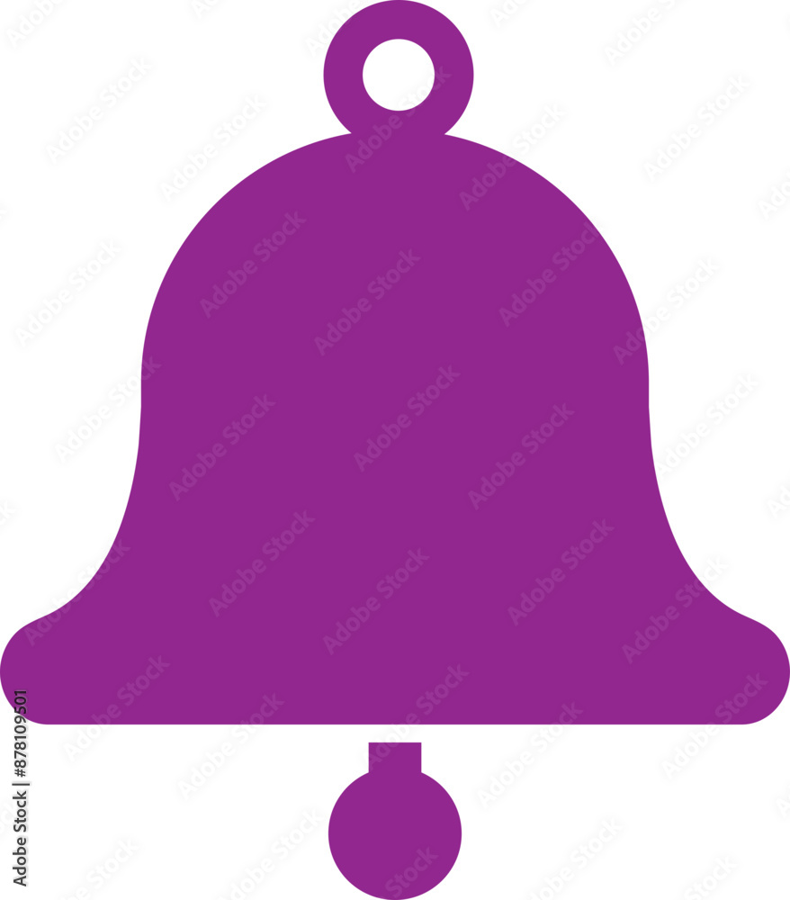 Isolated Purple Bell Icon in Flat Style. Isolated Purple Bell Icon in Flat Style.
