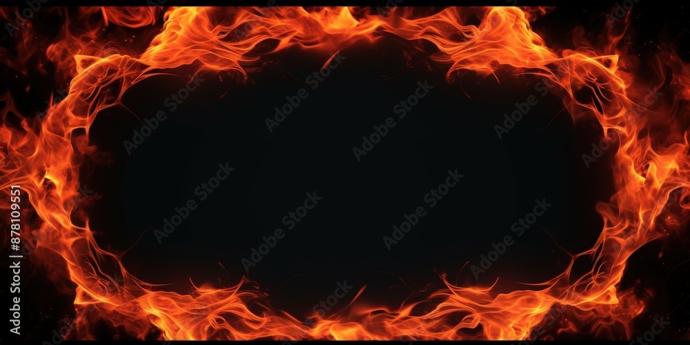 Fiery Frame: A Blazing Border Fiery Frame: A Blazing Border