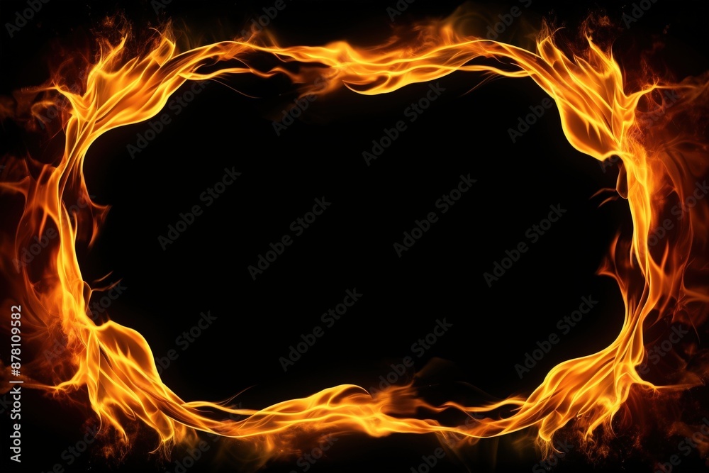 Fototapeta premium Fiery Frame Abstract Background