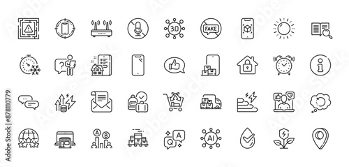 Search text, Feedback and Smartphone line icons pack. AI, Question and Answer, Map pin icons. Search employee, Energy inflation, Dermatologically tested web icon. Vector