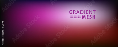 Smooth and blurry colorful gradient mesh background. Modern bright rainbow colors. Easy editable soft colored vector banner template. Premium quality