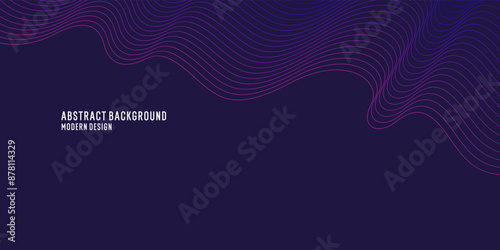 Wavy, wriggling lines on a dark background. Abstract background with amorphous shapes. A template for placing text and information. Beautiful stylish design.